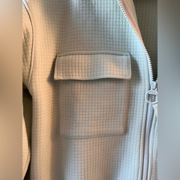 Madewell MWL Quilted Jacquard Zip Jacket in Iced Mint - SMALL - Picture 8 of 12